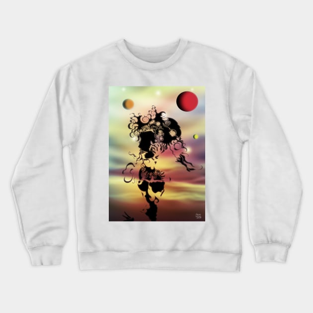 Silhouette. Pen drawing/ Digital Art. Crewneck Sweatshirt by grantwilson